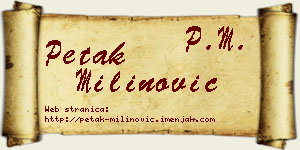 Petak Milinović vizit kartica